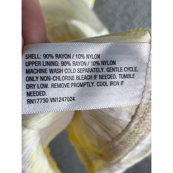 Future Collective Dress Women 17 Yellow Sundress Midi Spaghetti Strap Ruffle NWT - Picture 8 of 9